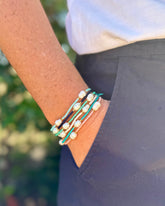 pearl bracelet, expandable bracelet, stackable bracelet, delicate bracelet, glass bead bracelet, colourful bracelet, fun bracelet